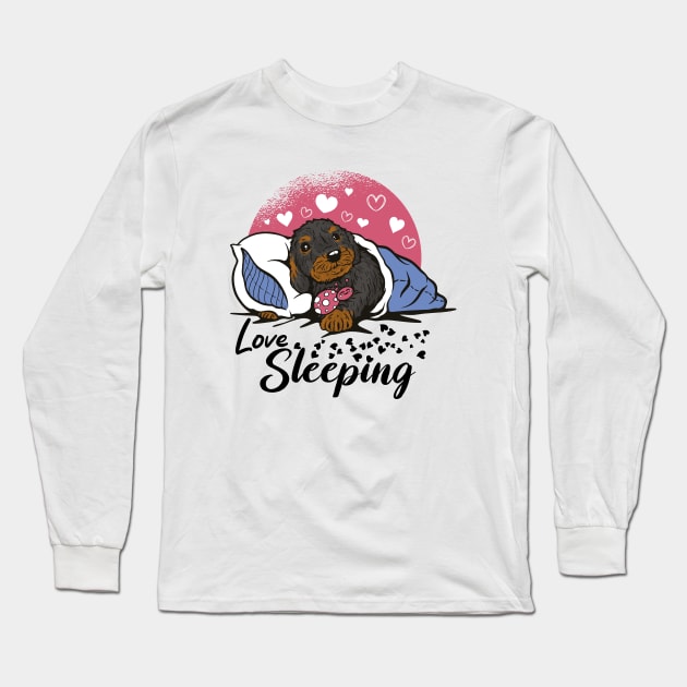 Sleeping Dog Long Sleeve T-Shirt by ArtRoute02